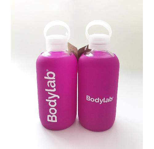 Glass Sports Bottle Silicon Sleeve 500ml MOQ 500 Units